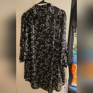 Black Beetlejuice Themed Shirt From Torrid